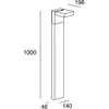 LEDS-C4 Modis Borne lumineuse LED CCT anthracite 100 cm
