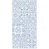 Home and Living Tapis vinyle carreaux ciments talavera bleu 80x150cm
