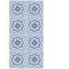 Home and Living Tapis vinyle carreaux ciments tolédo bleu 120x160cm