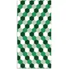 Home and Living Tapis vinyle mosaïque hexagones de ton vert 120x160cm