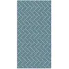 Home and Living Tapis vinyle mosaïque de briques bleues 80x150cm