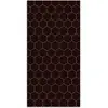 Home and Living Tapis vinyle mosaïque hexagones noir 200x200cm