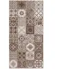 Home and Living Tapis vinyle carreaux ciments nijar brun 60x200cm
