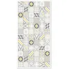Home and Living Tapis vinyle carreaux ciments love jaune 80x250cm