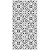 Home and Living Tapis vinyle carreaux ciments fleur gris 120x160cm