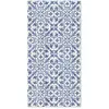 Home and Living Tapis vinyle carreaux ciments géométrique bleu 300x200cm