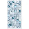 Home and Living Tapis vinyle carreaux ciments love bleu 60x200cm