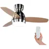 Kekai - Ventilateur de Plafond Mistral dc 92x34 cm 55W Argent avec Pal...