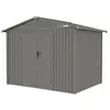Abri métallique Gardiun Grunewald 7 m2 Extérieur 304x232x228 cm Acier avec Fenêtre Latérale et Double Porte 106x178 cm