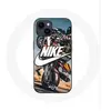 Maniacase Coque pour Iphone 14 Plus Nike Logo Blanc Roue Moto