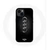 Maniacase Coque pour Iphone 14 Plus Audi Logo cache moyeu fond noir