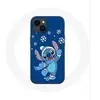 Coque pour Iphone 14 - Maniacase - Stitch neige Noël - Souple - Bleu - Mixte