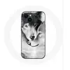 Coque pour Iphone 14 - Maniacase - Loup Duo animaux - Souple - Noir - Mixte