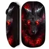 Souris sans fil maniacase - Noir - Loup noir feu rouge