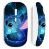 Souris sans fil maniacase blanche Stitch bleu frand bleu