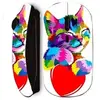 Souris sans fil - MANIACASE - Noir - Chat couleur sur coeur - Nano récepteur USB