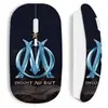 Souris - maniacase - Sans fil - Blanche - Logo OM bleu et doré - Stade