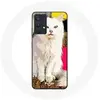 Coque pour Samsung Galaxy A13 4G / A13 4G Lite Turc de Van Chat Blanc aux yeux bleu et jaune