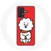 Maniacase Coque pour Samsung Galaxy A13 5G BTS Bangtan Garçons BT21 RJ de Jin Fond Rouge