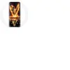 Maniacase Coque pour Samsung Galaxy A10 Vikings Série Saison 6 logo V Epée de Feu Fond Noir