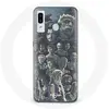 Coque pour Samsung Galaxy A40 Game of Thrones Saison 8 Le Trône de Fer Affiche Personnages Fond Gris