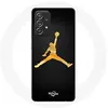 Maniacase Coque pour Samsung Galaxy A52 Air Michael Jordan Logo Jaune