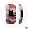 Souris Sans Fil Bangtan Sonyeondan BTS Logo Noir Fond Coucher de Solei...