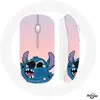 Souris Sans Fil Stitch le Nez en l'air fond rose (Maniacase)