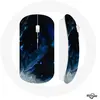 Souris Sans Fil Nuages de fumée multicolore de bleu gris et noir sur fond noir