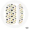 Souris Sans Fil Fond de texture abstraite coeurs noir jaune et gris ()