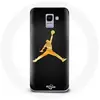Coque pour Samsung Galaxy J6 2018 Air michael jordan logo jaune
