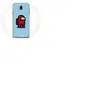 Coque pour Samsung Galaxy S5 Among Us jeu vidéo Fond bleu