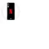 Coque pour Samsung Galaxy A50 Netflix Logo rouge fond noir