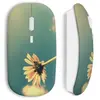Souris Sans Fil Fleurs Jaune (Maniacase)