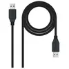Nanocable 10.01.1002-BK - Câble USB 3.0, mâle-mâle, Noir, 2mts