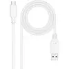 Nanocable 10.01.2103-W - Câble USB 2.0 3A, type USB-C/M-A/M, blanc, 3 m