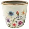 Jardinière en céramique pour petites fleurs, décoration d'intérieur ro...