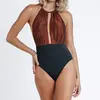 Admas - Maillot de bain 1 Pièce Riya cuivre/noir 44