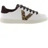 Baskets Victoria Tenis Efecto Piel & Animal Print pour Femme Blanc 38