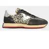 Baskets en nylon imprimé animal et cuir fendu femme Victoria Cosmos 37
