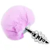 Alive Plug Anal Queue de Lapin Fluffy Twist S Rose
