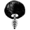 Alive Anal Pleasure Plug Spirale Métal Pompon Noir Taille S 1ut