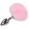 Alive Anal Pleasure Plug Lisse Métal Pompon Rose Taille L 1ut