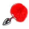 Alive Plug Anal Queue de Lapin Fluffy M Rouge