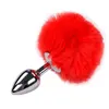 Alive Plug Anal Queue de Lapin Fluffy S Rouge