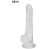 Alive Gode Ventouse Jelly Transparent Lusty