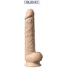 SilexD Gode Ventouse XXL avec testicules Silexd 38 cm ø7 Beige