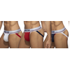 Addicted Lot de 3 Jock Straps Tommy Coton Blanc - Bleu Marine - R M