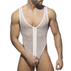 Body String ZIP MESH THONG Blanc XS
