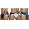 Addicted Lot de 3 Jock Straps Second Skin Blanc - Marine - Bleu R L